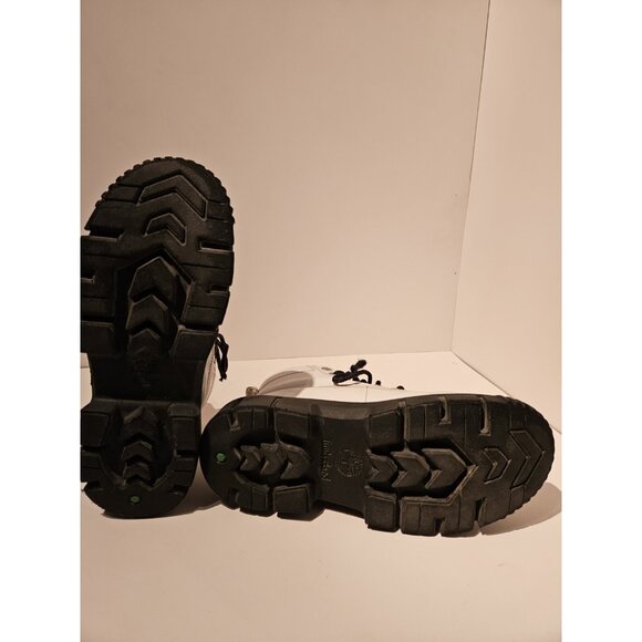 Timberland Greyfield Leather Boots Womens Sz 6.5 in White & Black Full Grain - Picture 6 of 8